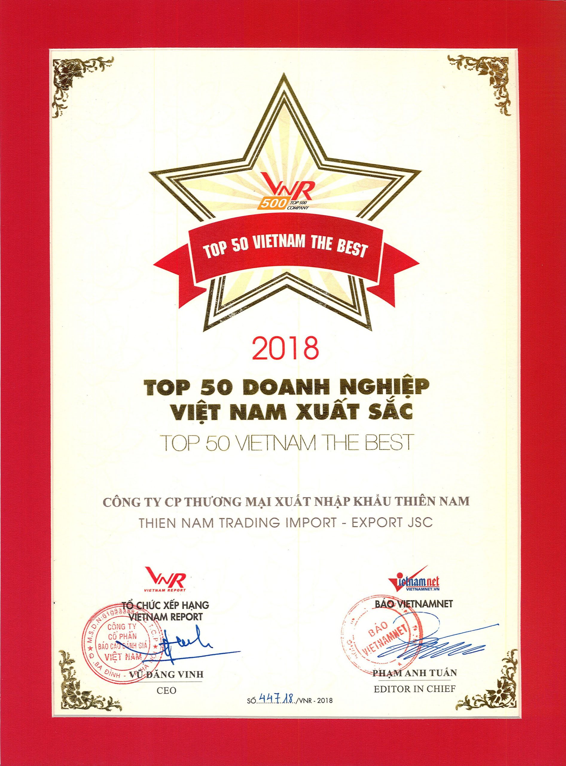 TOP 50 VIETNAM THE BEST 2018